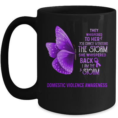 I Am The Storm Domestic Violence Awareness Butterfly Mug | siriusteestore