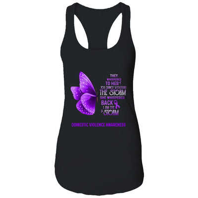 I Am The Storm Domestic Violence Awareness Butterfly Shirt & Tank Top | siriusteestore