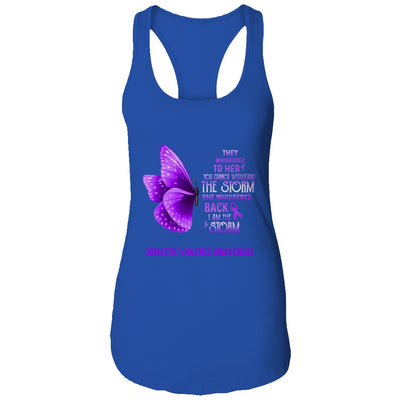 I Am The Storm Domestic Violence Awareness Butterfly Shirt & Tank Top | siriusteestore