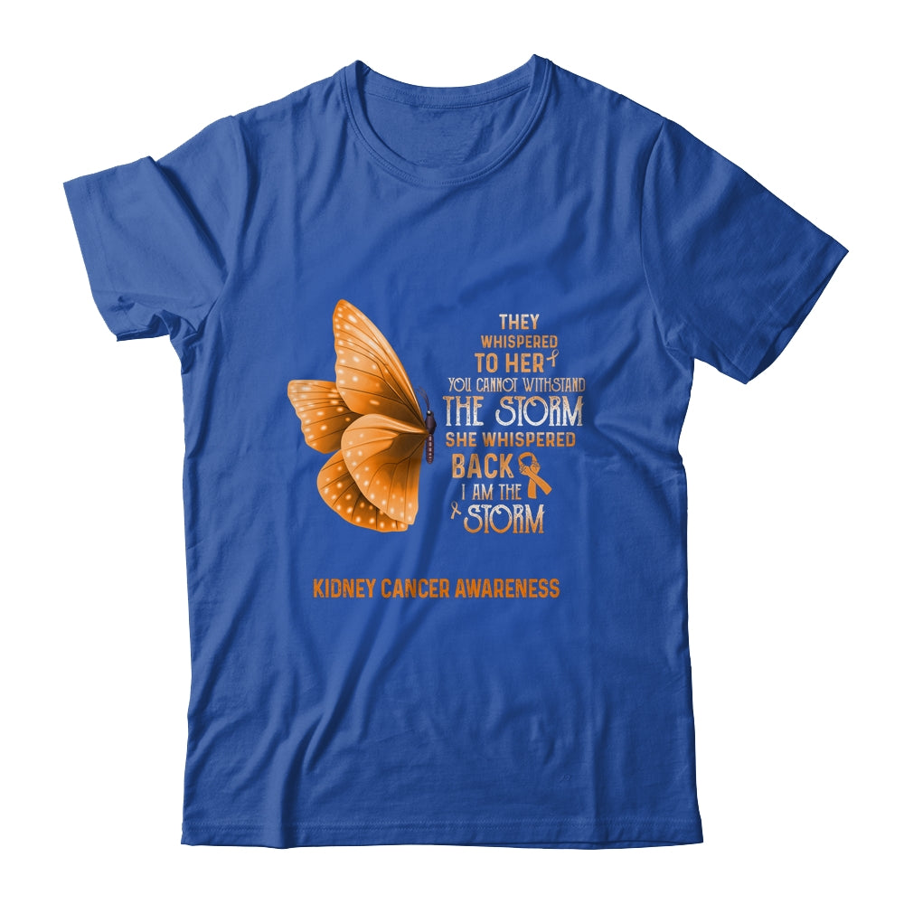 I Am The Storm Kidney Cancer Awareness Butterfly Shirt & Tank Top | siriusteestore
