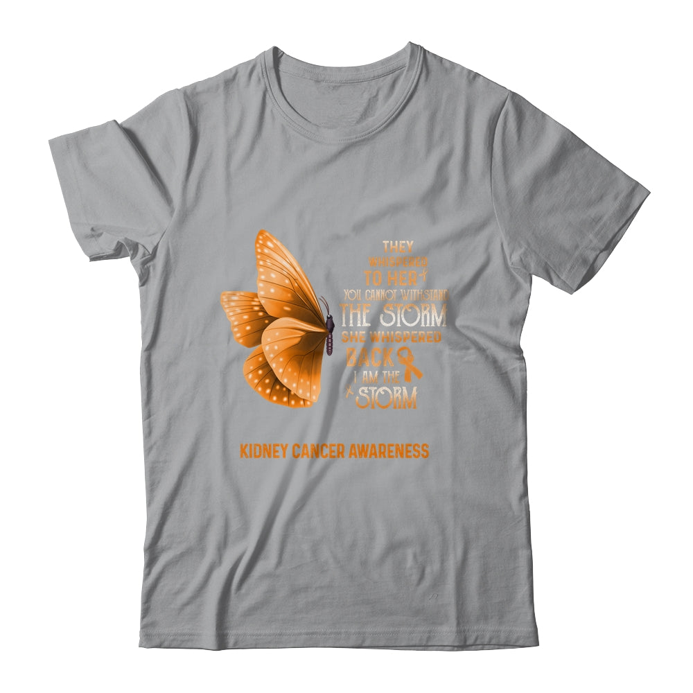 I Am The Storm Kidney Cancer Awareness Butterfly Shirt & Tank Top | siriusteestore