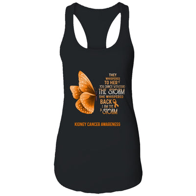 I Am The Storm Kidney Cancer Awareness Butterfly Shirt & Tank Top | siriusteestore