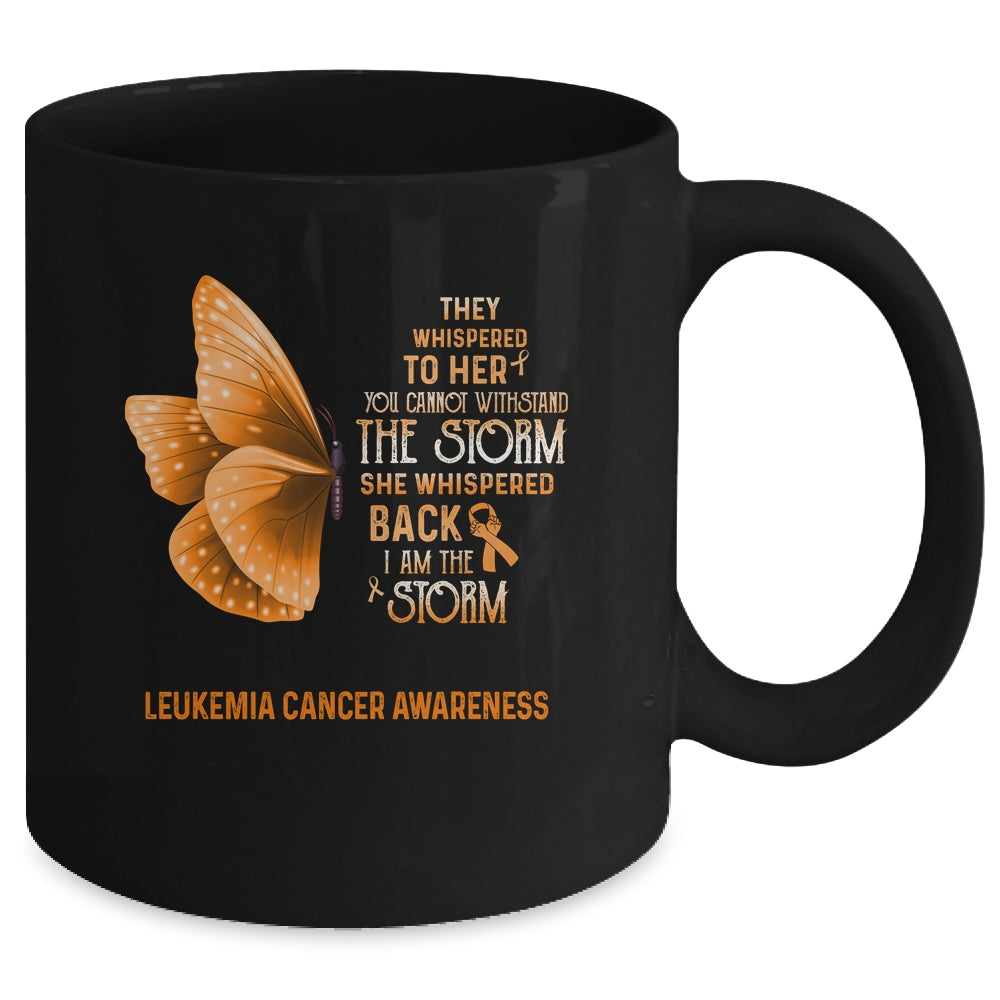 I Am The Storm Leukemia Cancer Awareness Butterfly Mug | siriusteestore