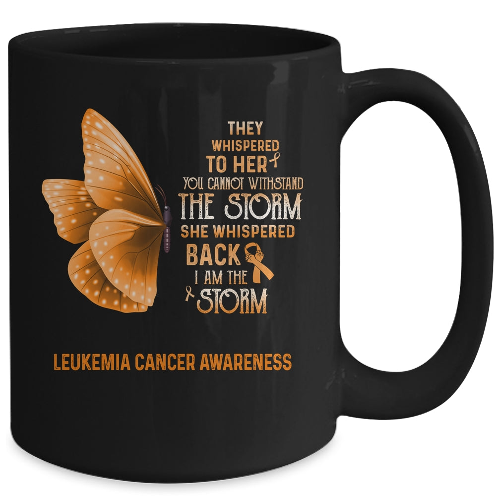 I Am The Storm Leukemia Cancer Awareness Butterfly Mug | siriusteestore