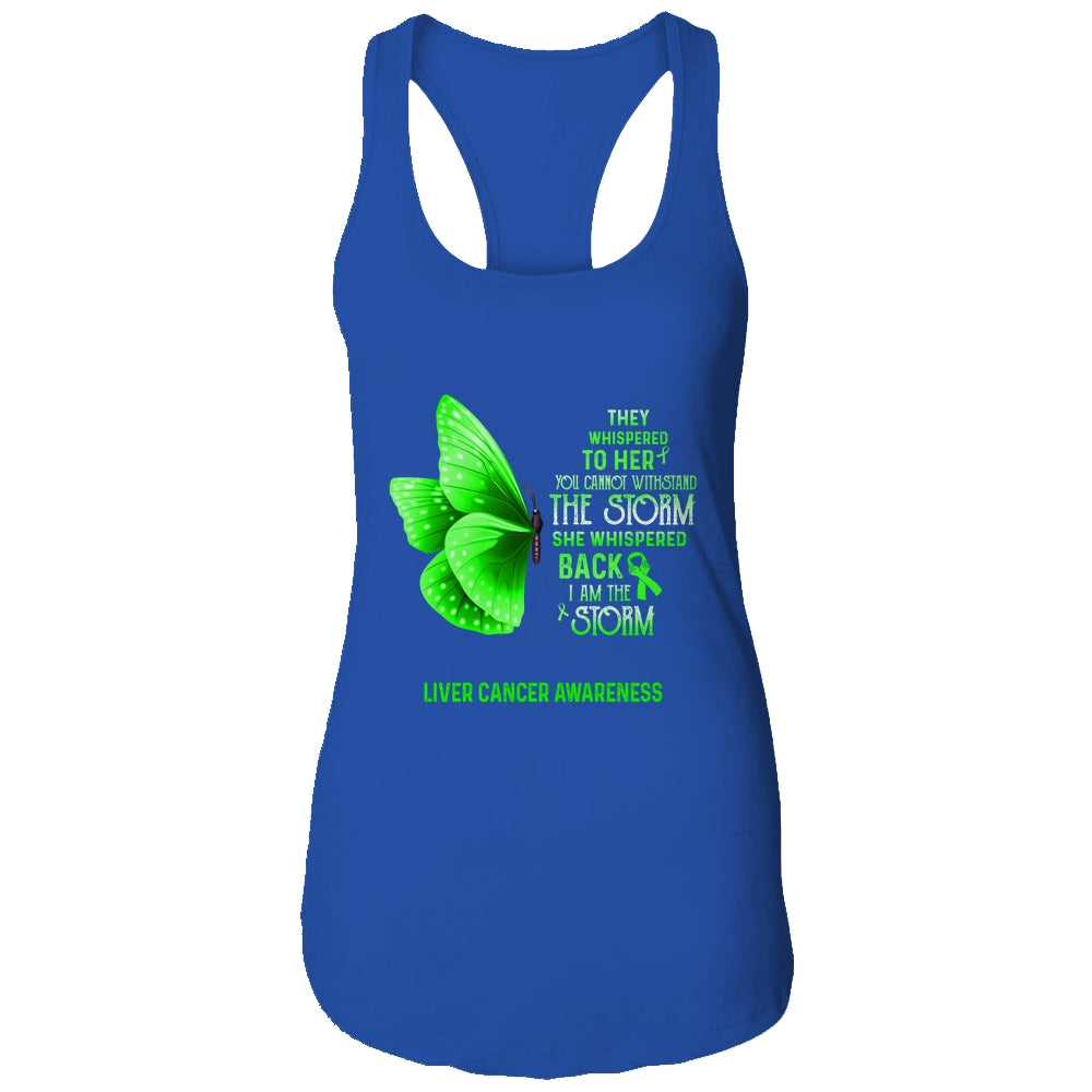 I Am The Storm Liver Cancer Awareness Butterfly Shirt & Tank Top | siriusteestore