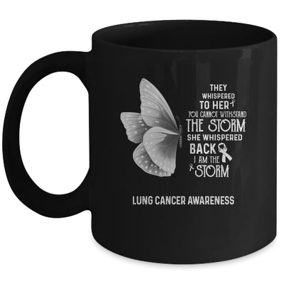 I Am The Storm Lung Cancer Awareness Butterfly Mug | siriusteestore