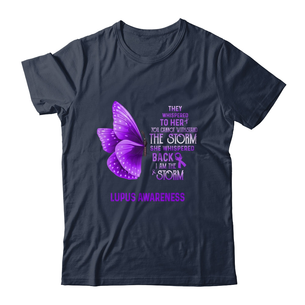 I Am The Storm Lupus Awareness Butterfly Shirt & Tank Top | siriusteestore