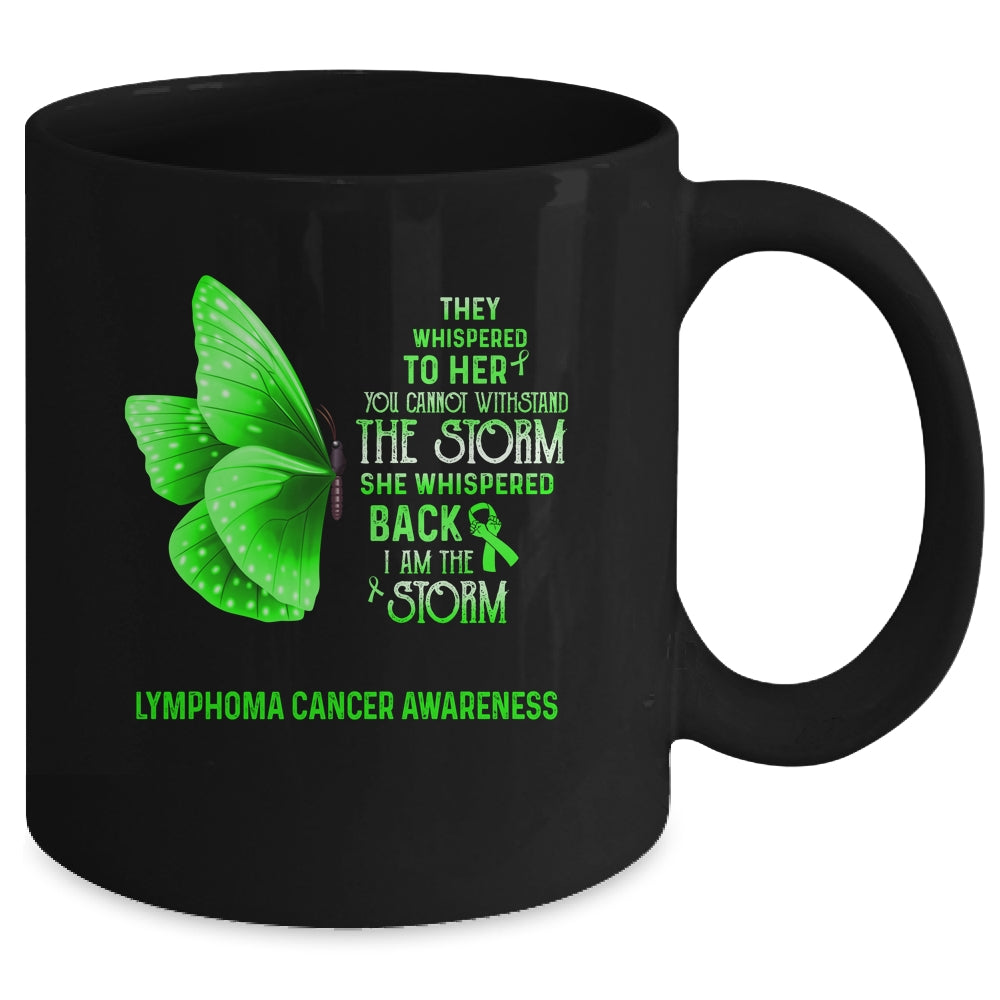 I Am The Storm Lymphoma Cancer Awareness Butterfly Mug | siriusteestore