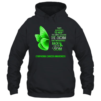 I Am The Storm Lymphoma Cancer Awareness Butterfly Shirt & Tank Top | siriusteestore