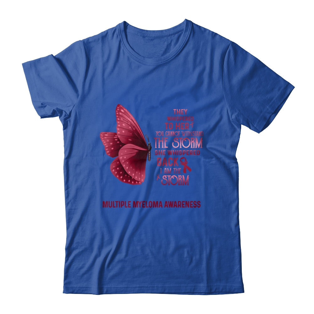 I Am The Storm Multiple Myeloma Awareness Butterfly Shirt & Tank Top | siriusteestore