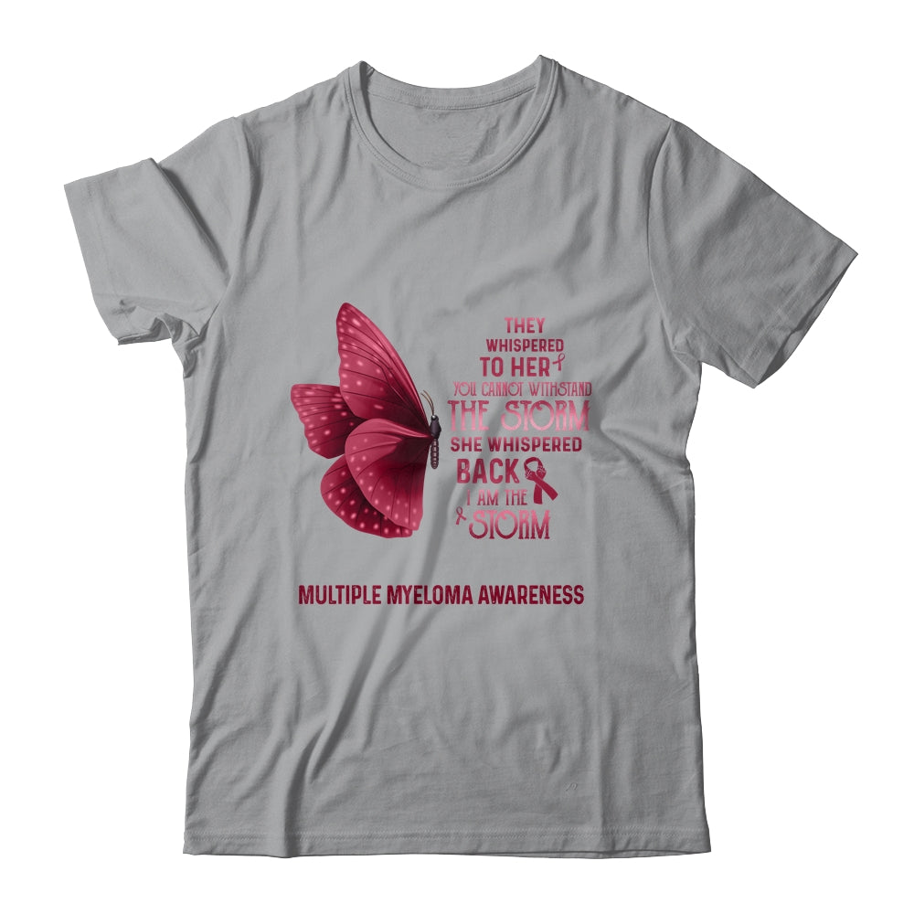 I Am The Storm Multiple Myeloma Awareness Butterfly Shirt & Tank Top | siriusteestore