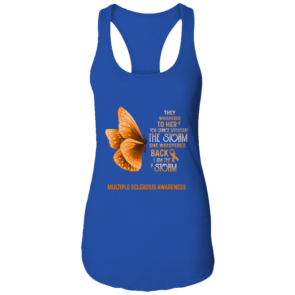 I Am The Storm Multiple Sclerosis Awareness Butterfly Shirt & Tank Top | siriusteestore
