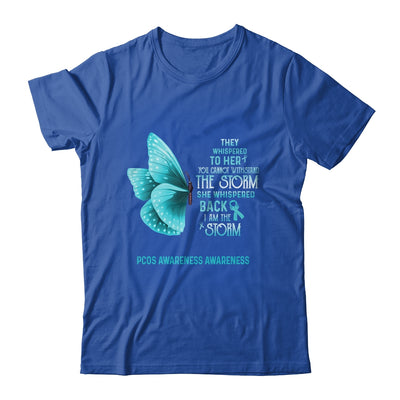 I Am The Storm PCOS Awareness Butterfly Shirt & Tank Top | siriusteestore