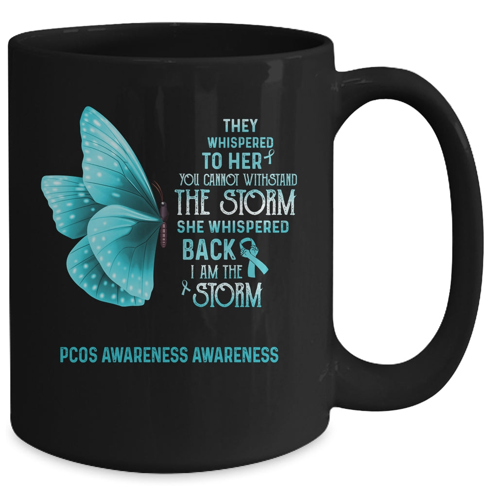 I Am The Storm PCOS Awareness Butterfly Mug | siriusteestore