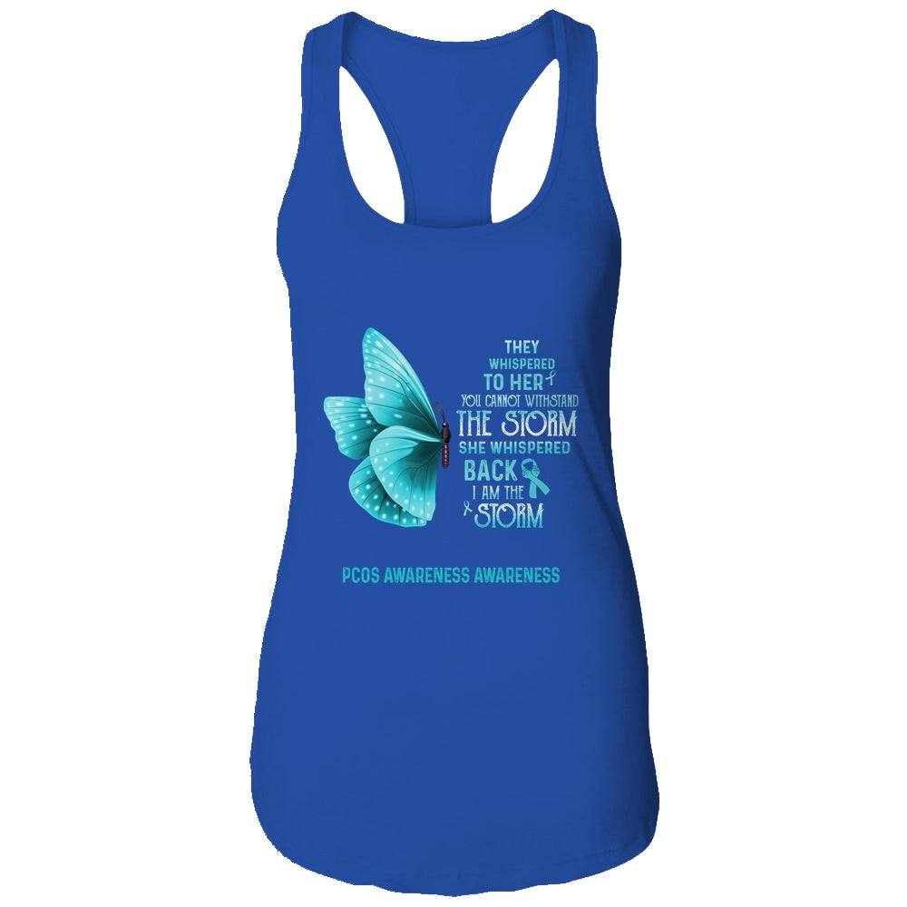 I Am The Storm PCOS Awareness Butterfly Shirt & Tank Top | siriusteestore