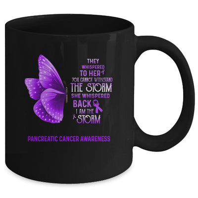 I Am The Storm Pancreatic Cancer Awareness Butterfly Mug | siriusteestore