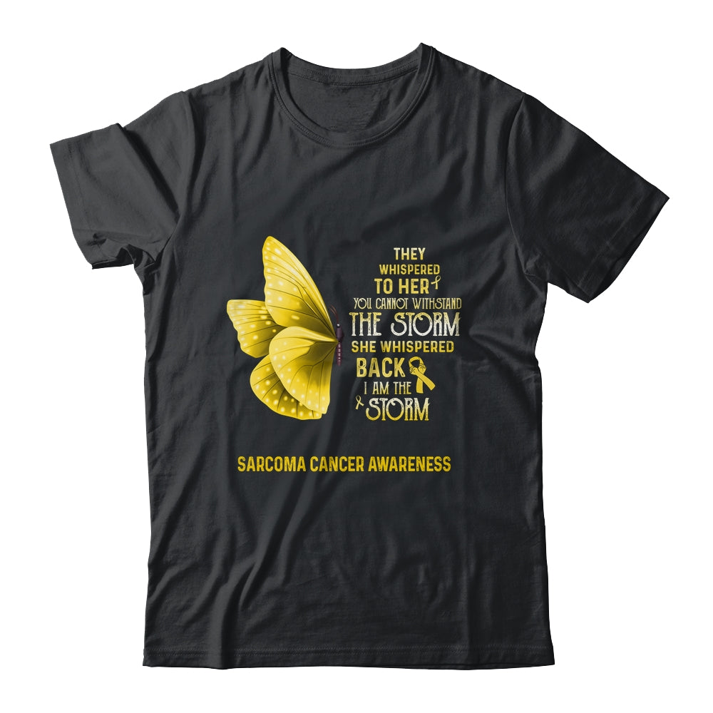 I Am The Storm Sarcoma Cancer Awareness Butterfly Shirt & Tank Top | siriusteestore