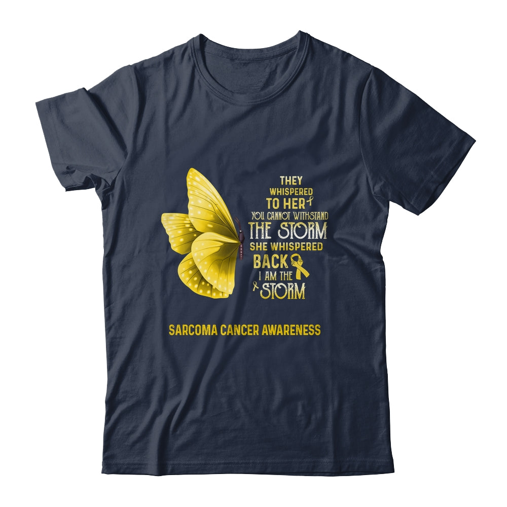 I Am The Storm Sarcoma Cancer Awareness Butterfly Shirt & Tank Top | siriusteestore