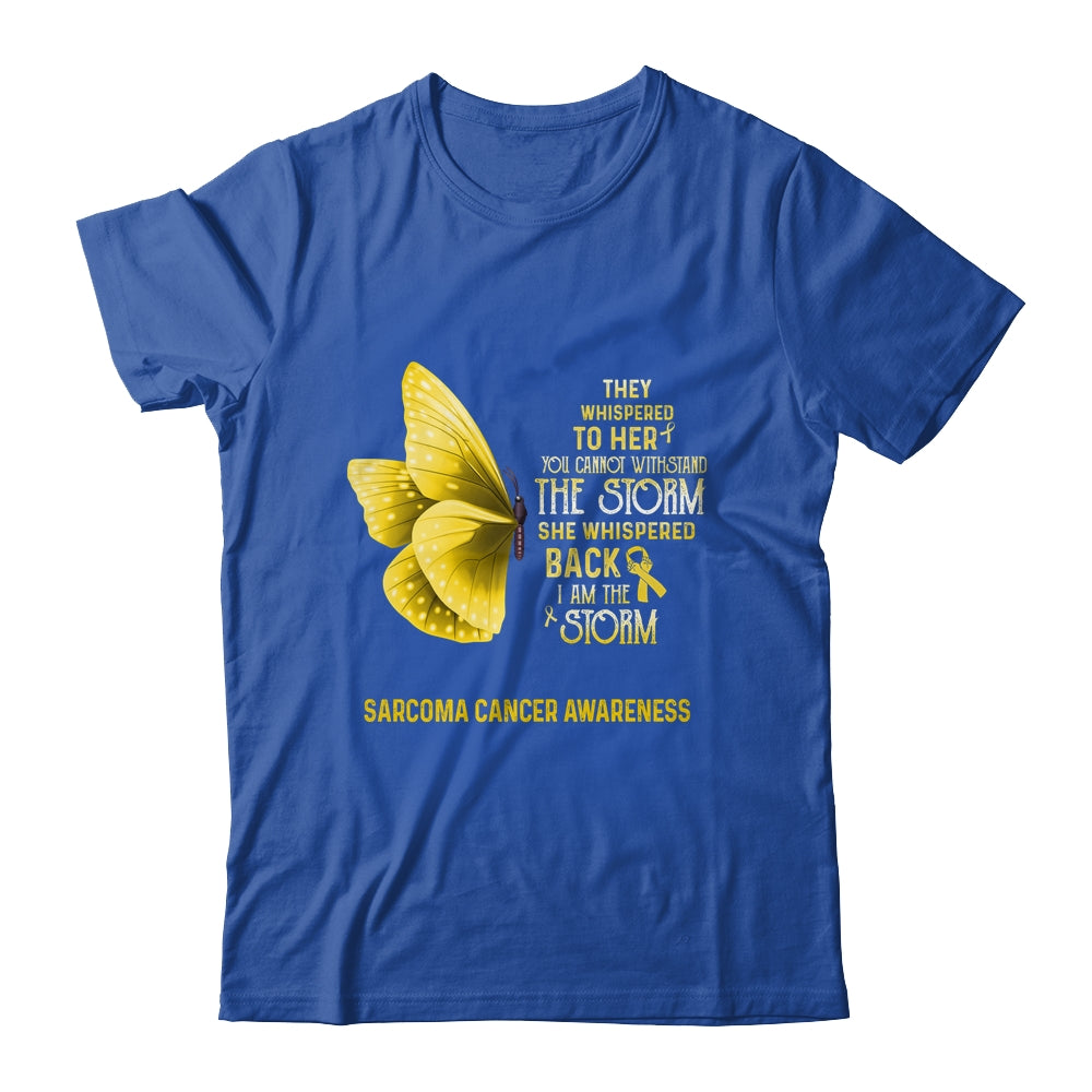 I Am The Storm Sarcoma Cancer Awareness Butterfly Shirt & Tank Top | siriusteestore