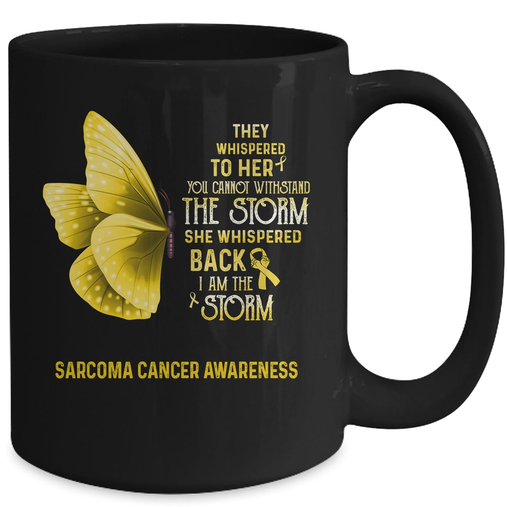 I Am The Storm Sarcoma Cancer Awareness Butterfly Mug | siriusteestore