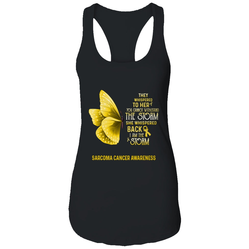 I Am The Storm Sarcoma Cancer Awareness Butterfly Shirt & Tank Top | siriusteestore