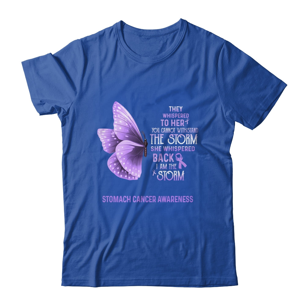 I Am The Storm Stomach Cancer Awareness Butterfly Shirt & Tank Top | siriusteestore