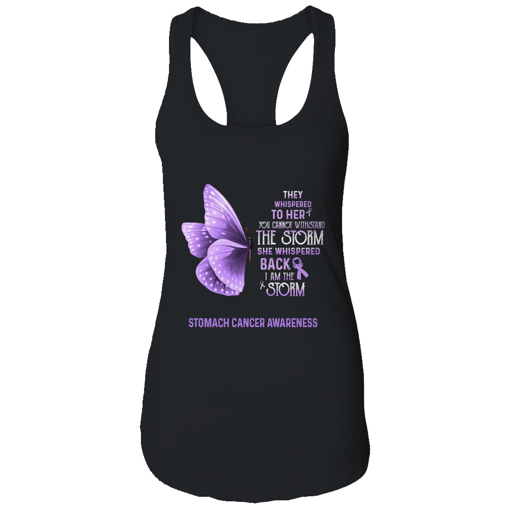I Am The Storm Stomach Cancer Awareness Butterfly Shirt & Tank Top | siriusteestore