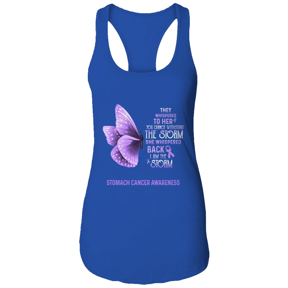 I Am The Storm Stomach Cancer Awareness Butterfly Shirt & Tank Top | siriusteestore