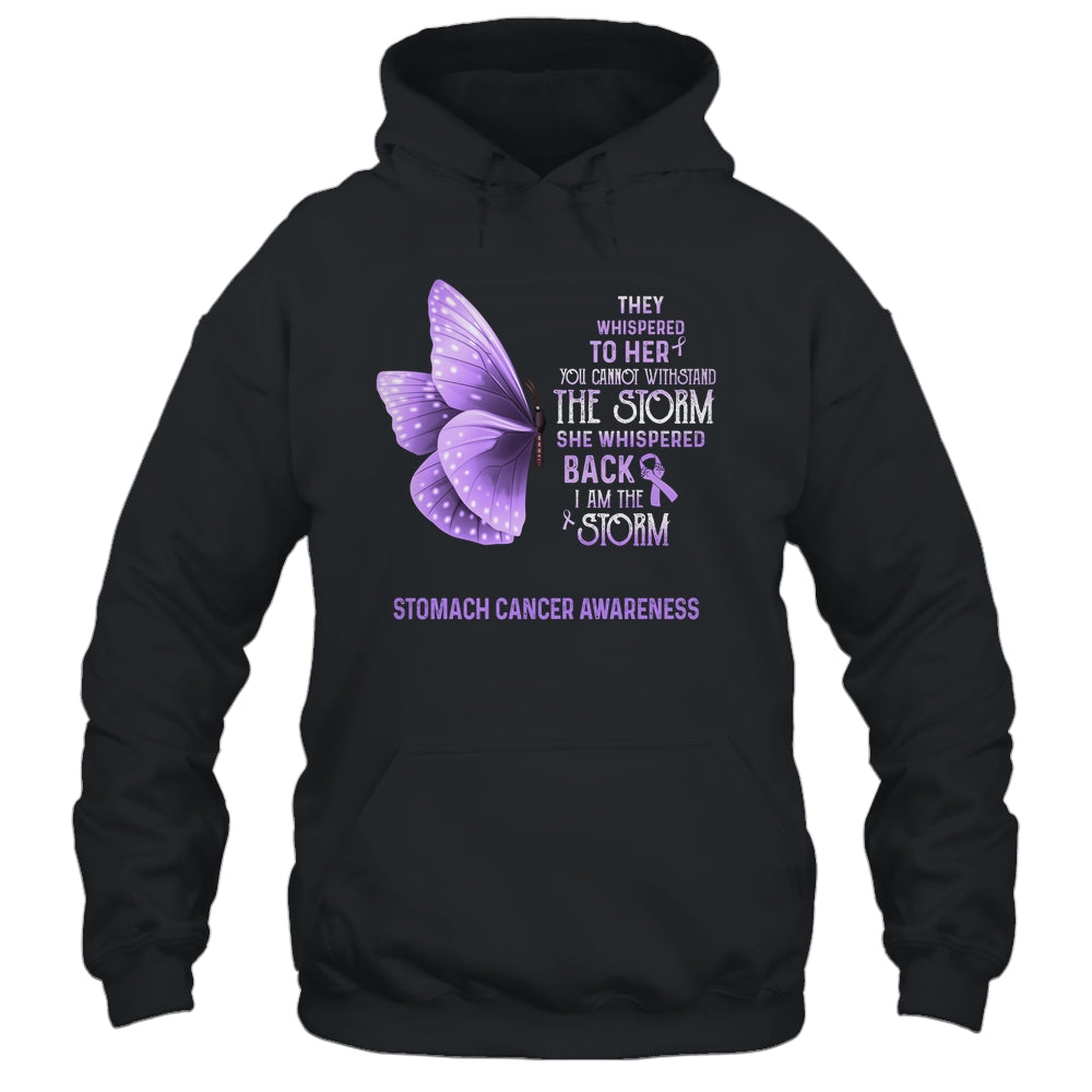 I Am The Storm Stomach Cancer Awareness Butterfly Shirt & Tank Top | siriusteestore