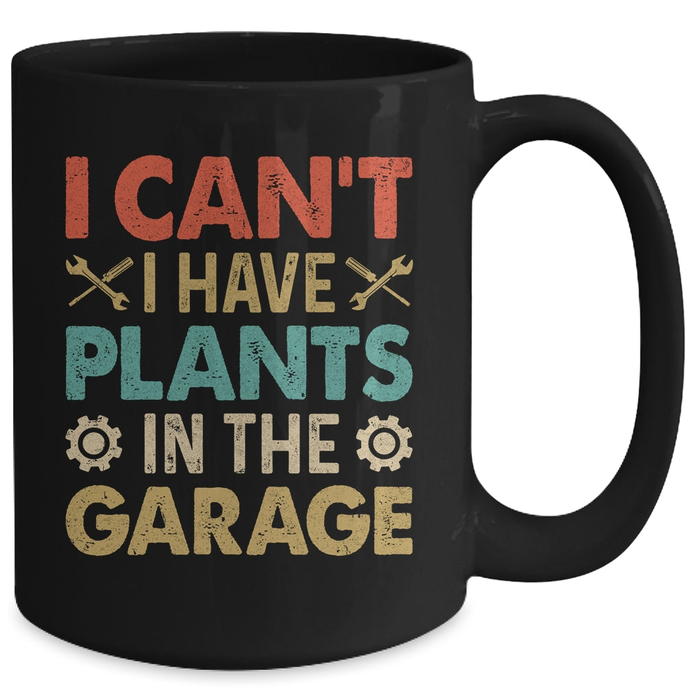 I Can't I Have Plans In The Garage Funny Car Mechanic Retro Mug | siriusteestore