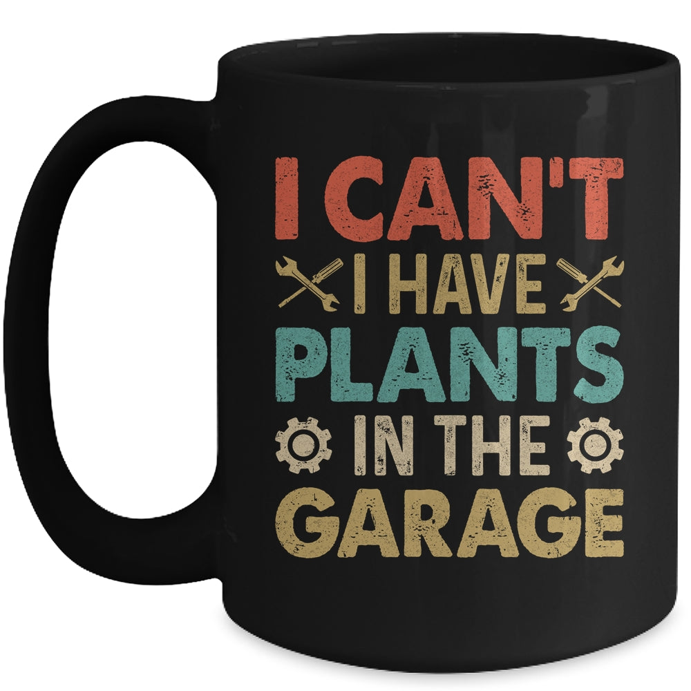 I Can't I Have Plans In The Garage Funny Car Mechanic Retro Mug | siriusteestore