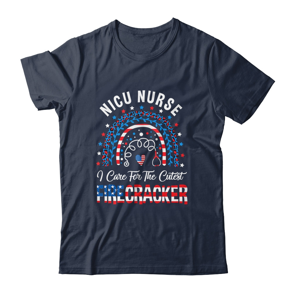 I Care For The Cutest Firecracker Nicu Nurse 4th Of July Shirt & Tank Top | siriusteestore