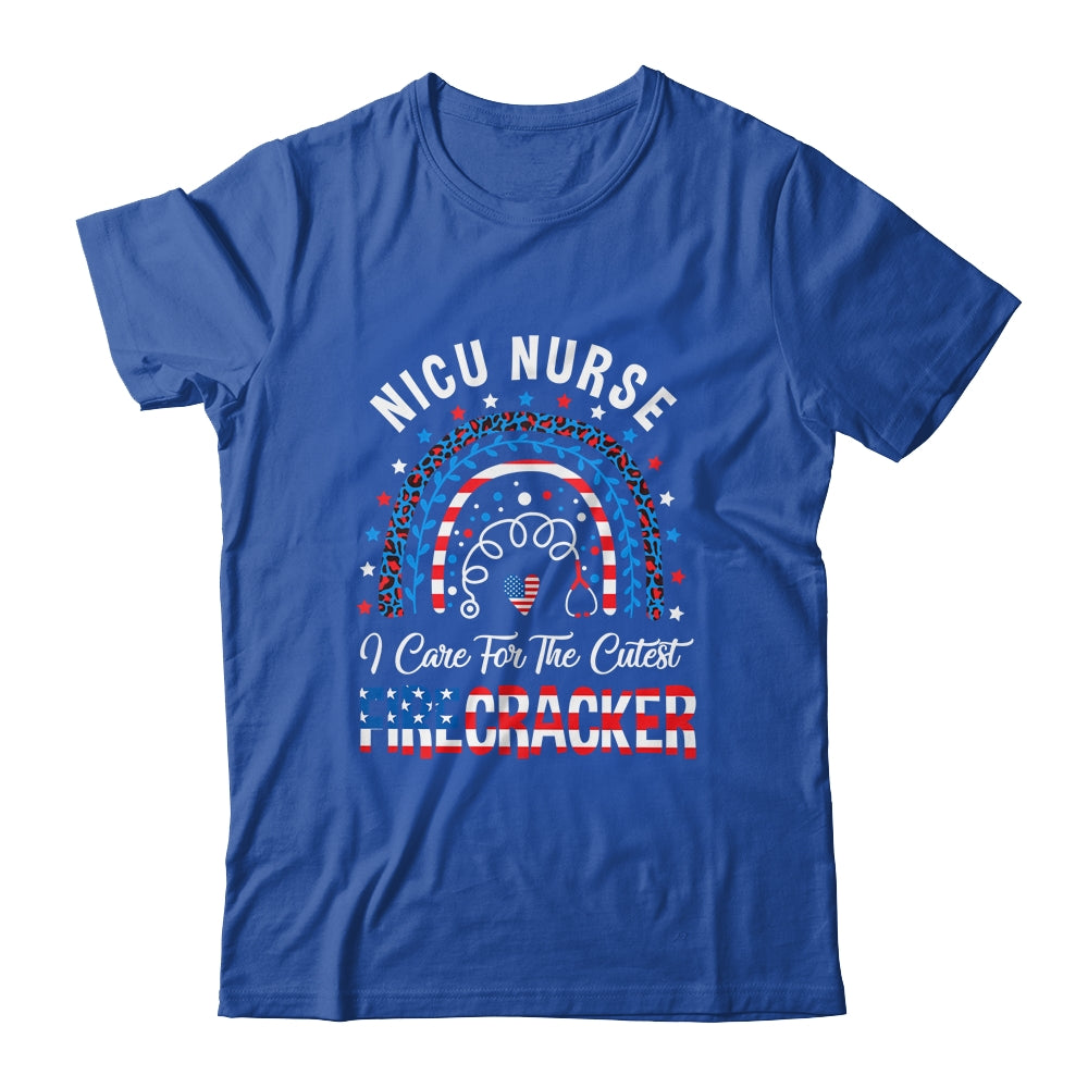 I Care For The Cutest Firecracker Nicu Nurse 4th Of July Shirt & Tank Top | siriusteestore