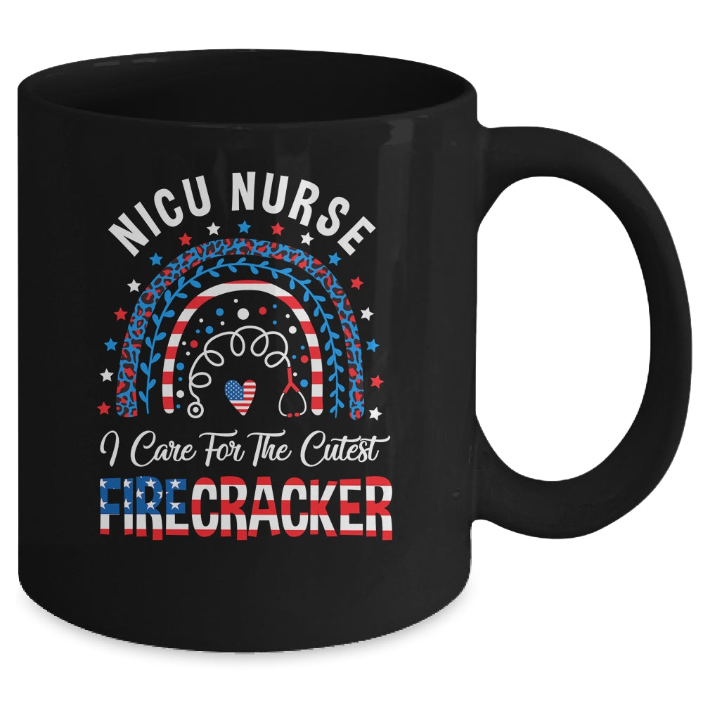 I Care For The Cutest Firecracker Nicu Nurse 4th Of July Mug | siriusteestore