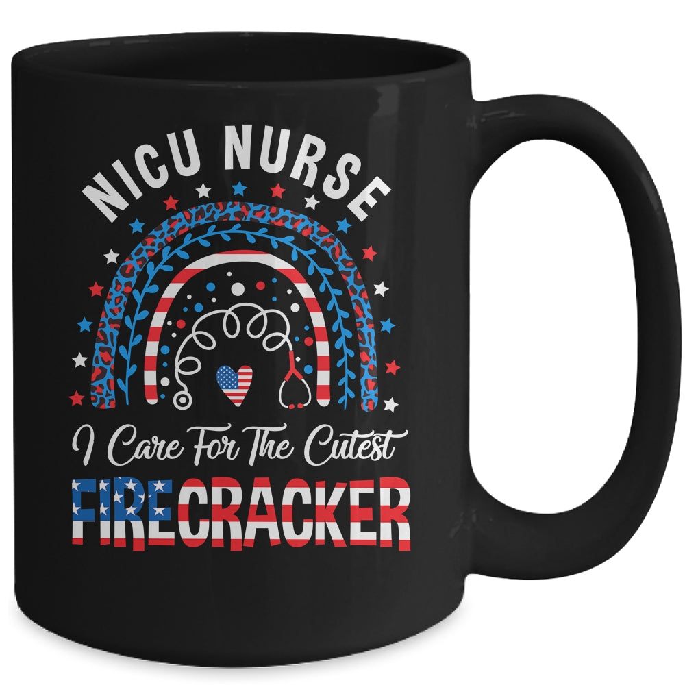 I Care For The Cutest Firecracker Nicu Nurse 4th Of July Mug | siriusteestore