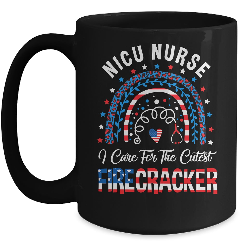 I Care For The Cutest Firecracker Nicu Nurse 4th Of July Mug | siriusteestore