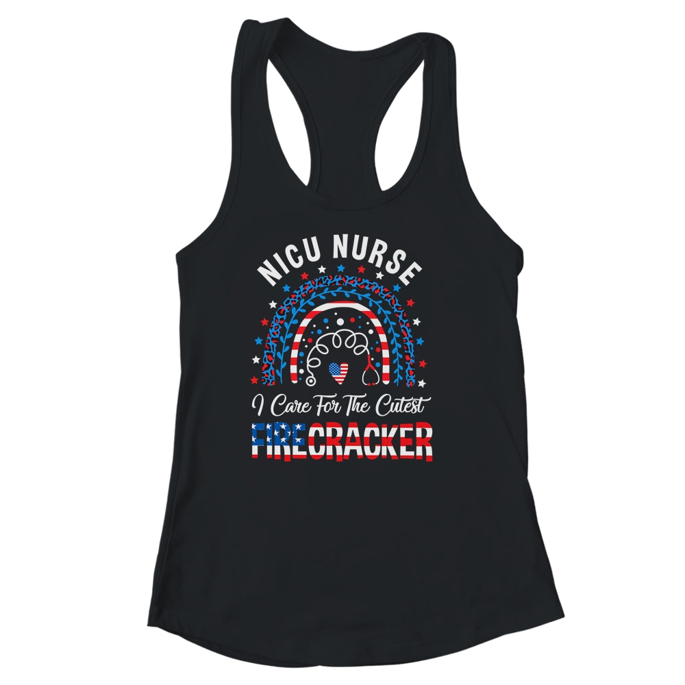 I Care For The Cutest Firecracker Nicu Nurse 4th Of July Shirt & Tank Top | siriusteestore