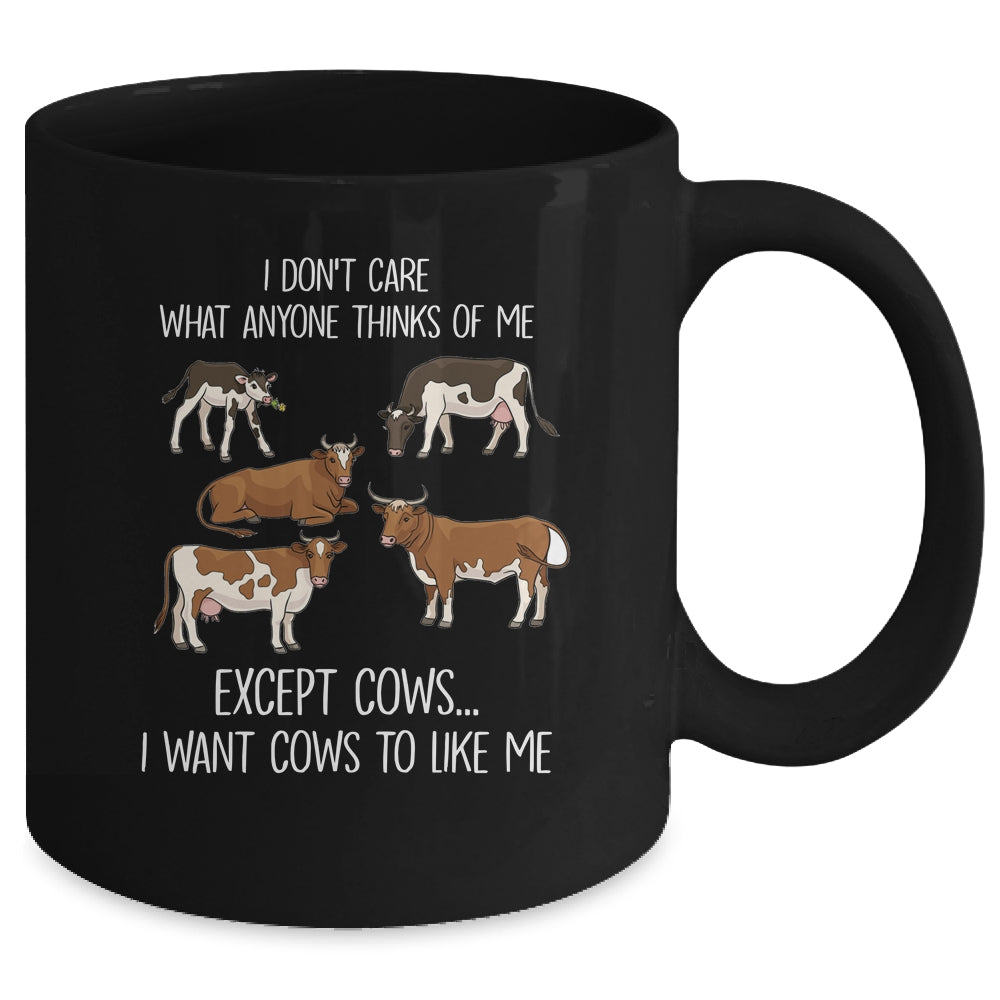I Don't Care What Anyone Think Of Me Funny Cows Farmer Mug | siriusteestore