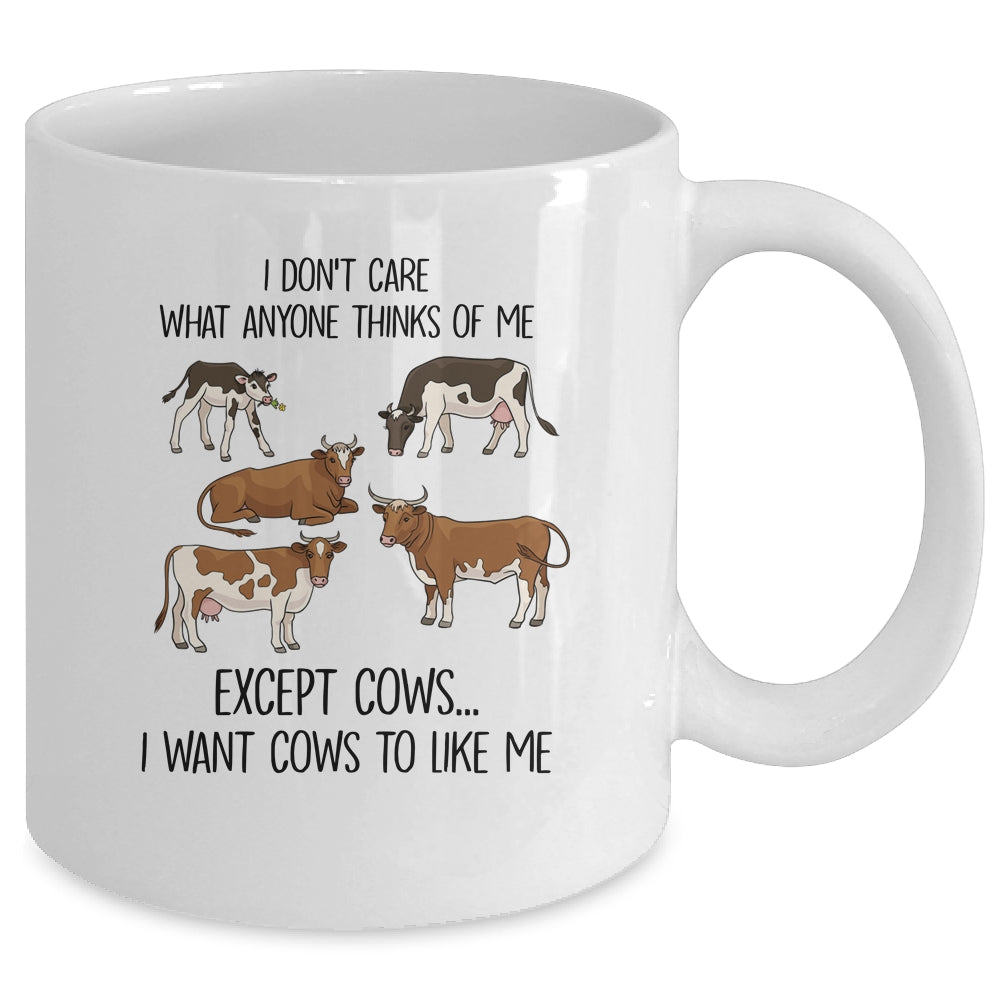 I Don't Care What Anyone Think Of Me Funny Cows Lover Mug | siriusteestore
