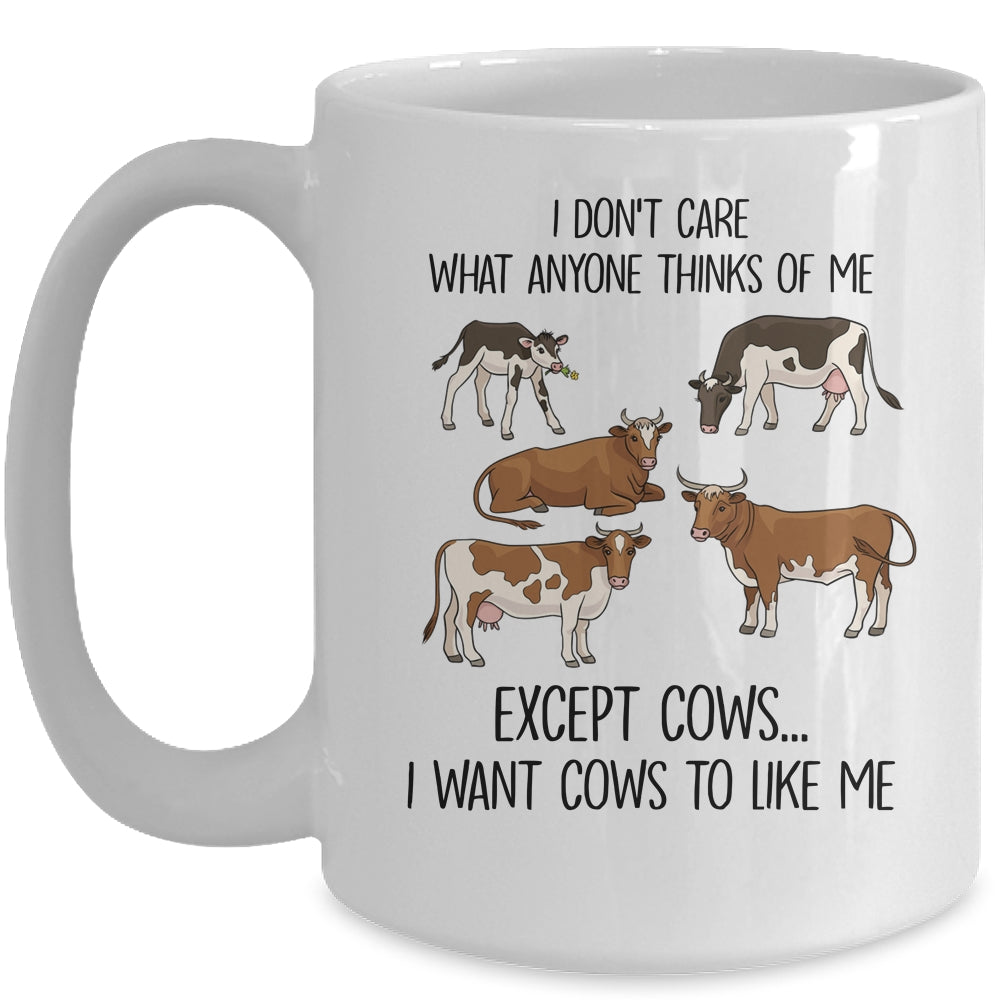 I Don't Care What Anyone Think Of Me Funny Cows Lover Mug | siriusteestore