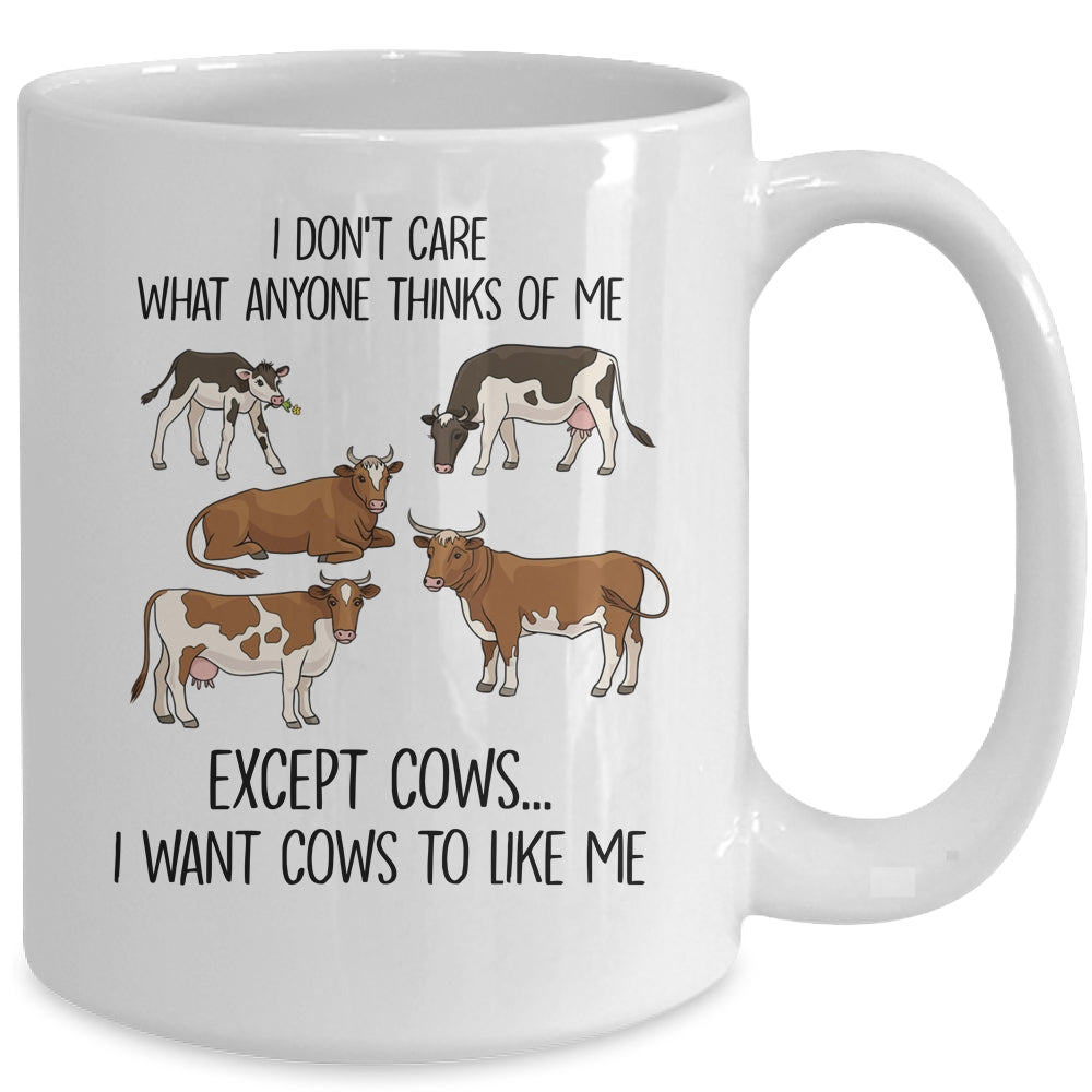 I Don't Care What Anyone Think Of Me Funny Cows Lover Mug | siriusteestore
