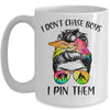 I Dont Chase Boys I Pin Them Funny Wrestling Messy Bun Girl Mug | siriusteestore