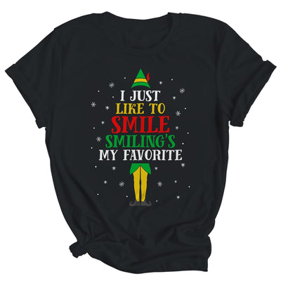 I Just Like To Smile Smiling's My Favorite Elf Christmas Shirt & Sweatshirt | siriusteestore