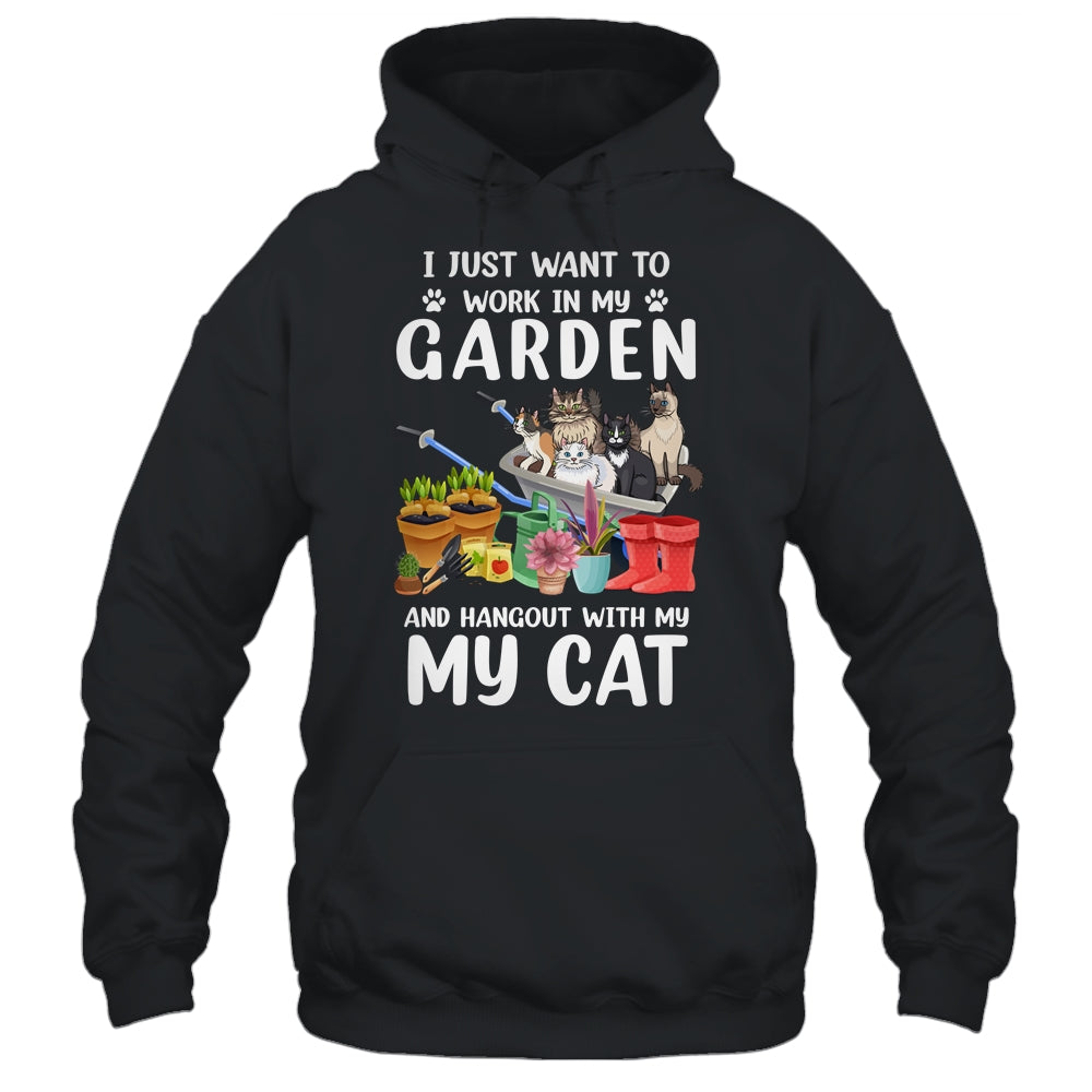 I Just Want To Work In My Garden And Hang Out With My Cat Shirt & Tank Top | siriusteestore
