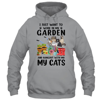I Just Want To Work In My Garden And Hang Out With My Cats Shirt & Tank Top | siriusteestore