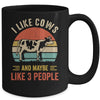 I Like Cows And Maybe Like 3 People Cow Farm Farmer Retro Mug | siriusteestore