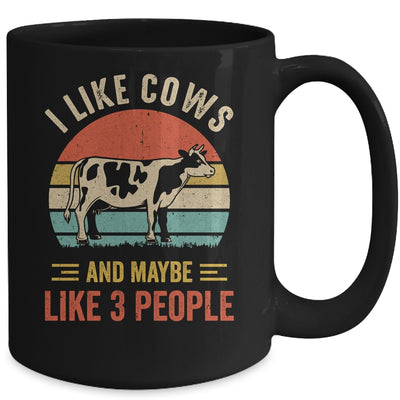 I Like Cows And Maybe Like 3 People Cow Farm Farmer Retro Mug | siriusteestore
