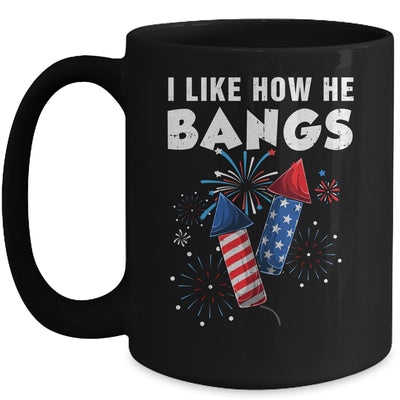 I Like How He Bangs Funny 4th Of July Matching Couple Mug | siriusteestore