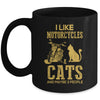 I Like Motorcycles And Cats And Maybe 3 People Lover Mug | siriusteestore