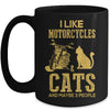 I Like Motorcycles And Cats And Maybe 3 People Lover Mug | siriusteestore